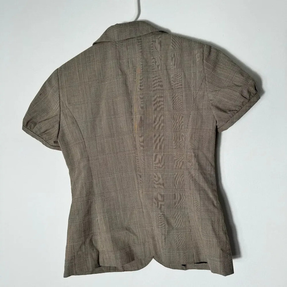 Banana Republic Cream 2 button Short-sleeve Jacket blazerWomen petite 00P - Picture 6 of 8